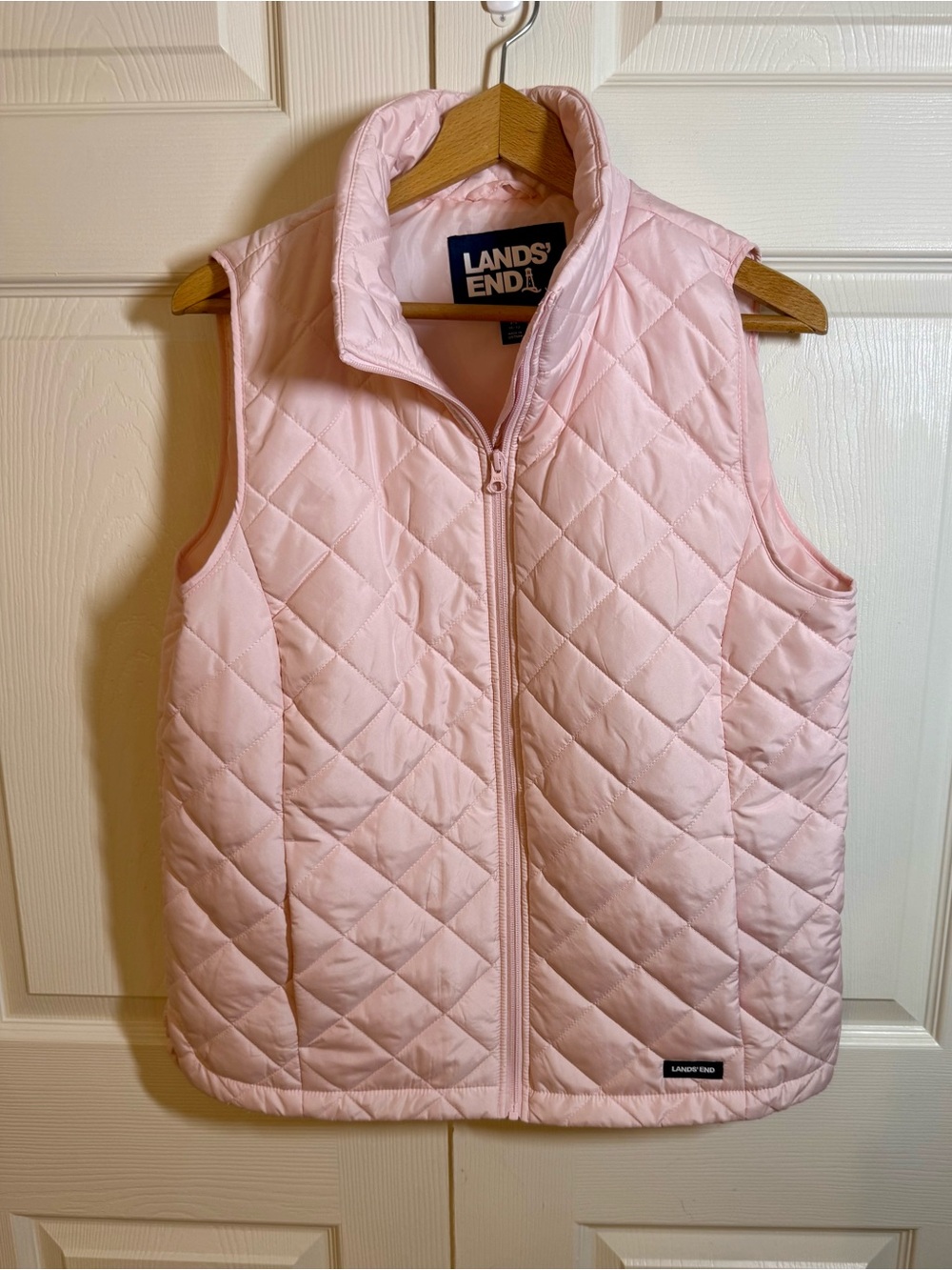 Lands' End Women’s Quilted Pink Vest size M